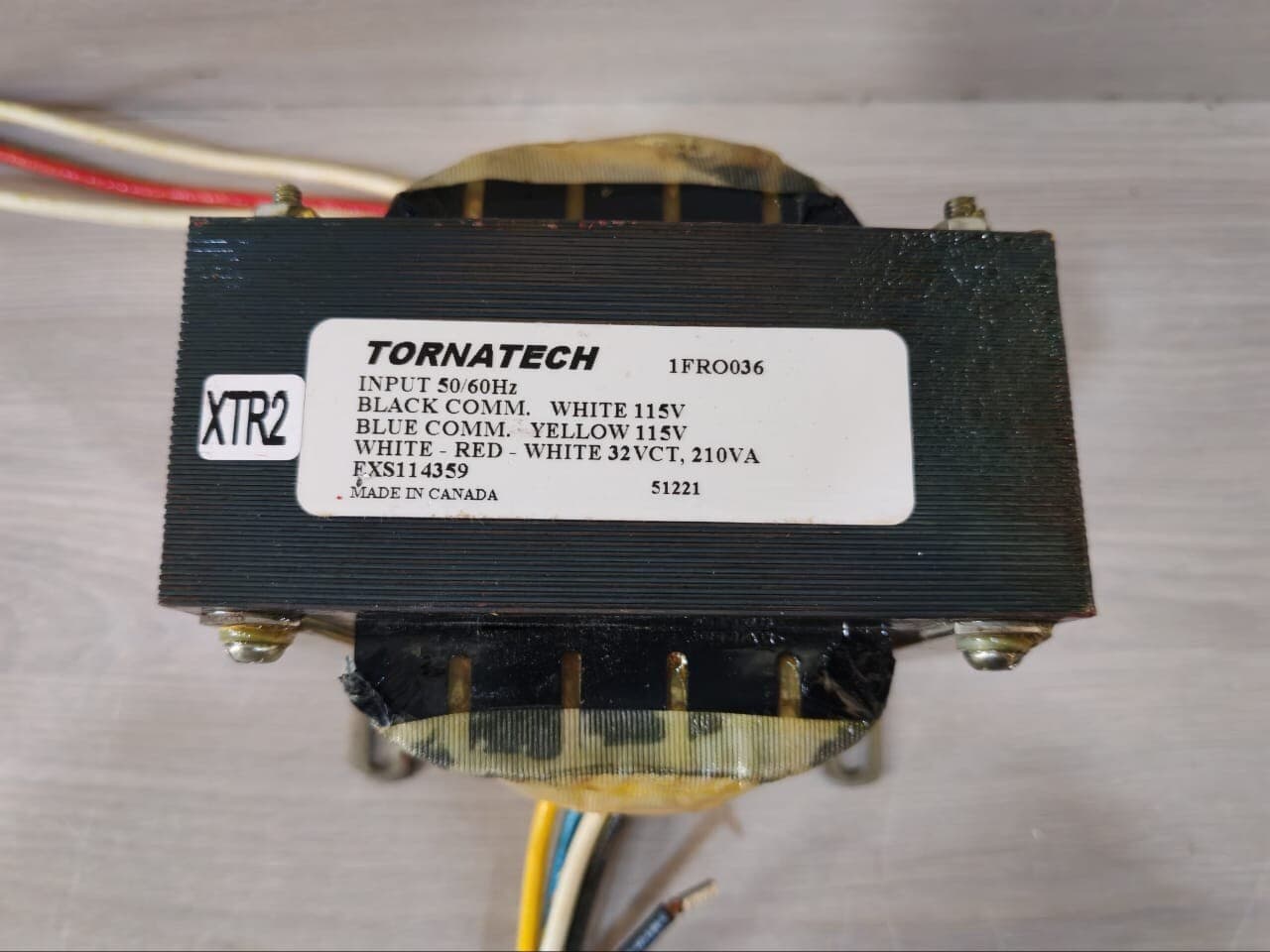 TORNATECH EXS114359 BATTERY CHARGER TRANSFORMER 1FRO036