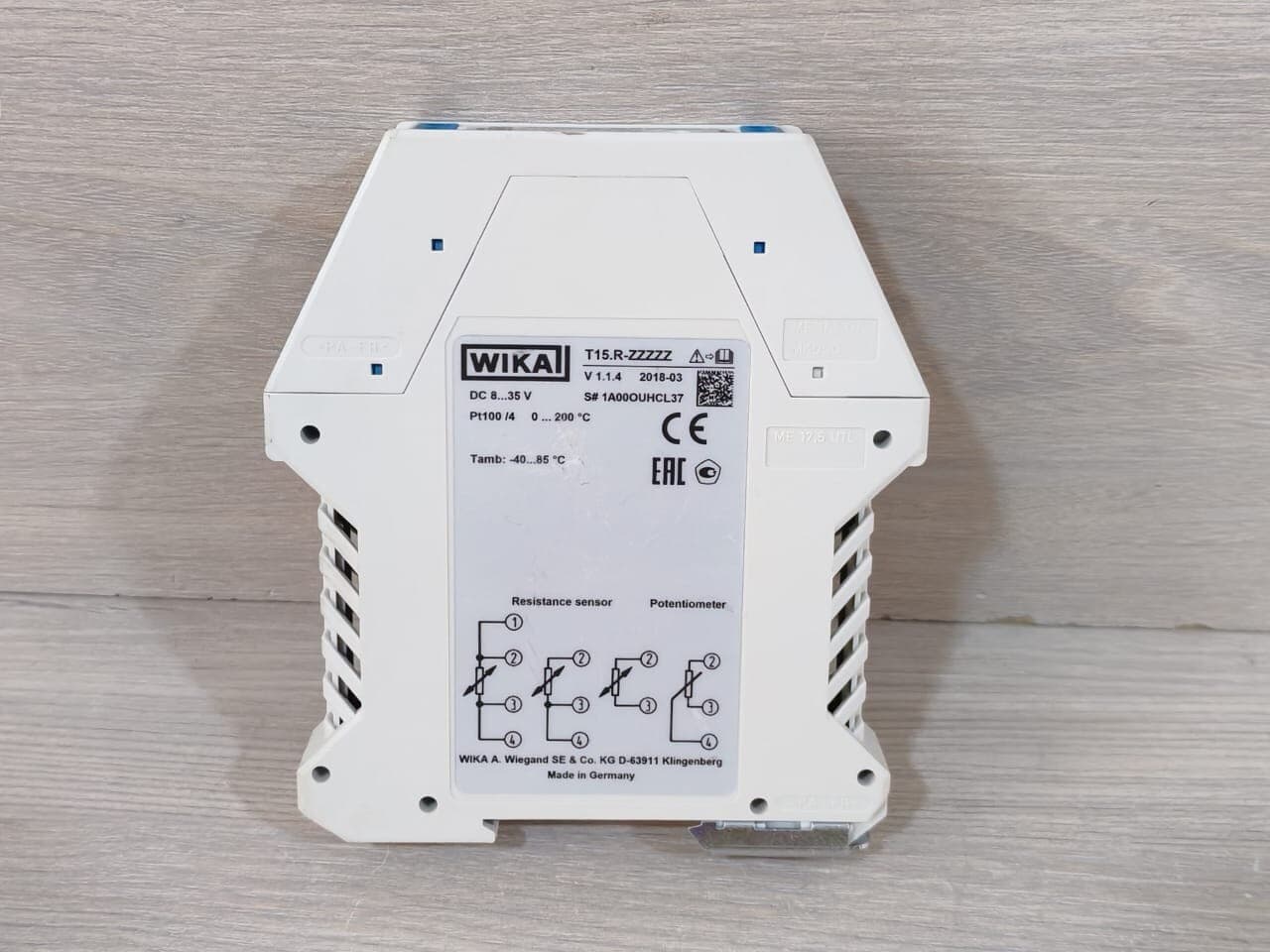 WIKA T15.R-ZZZZZ V1.1.4 PT100/4 DIGITAL TEMPERATURE TRANSMITTER