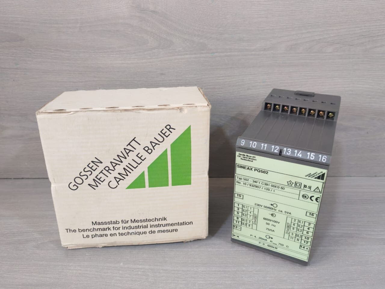 Camille Bauer SINEAX PQ502 Transmitter Power 502-34F1 C391 00E0 60