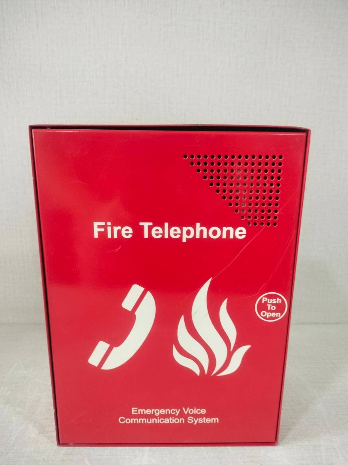 EVC301RPO Fire Telephone Outstation c/w Handset (Push to Open), Stainless Steel