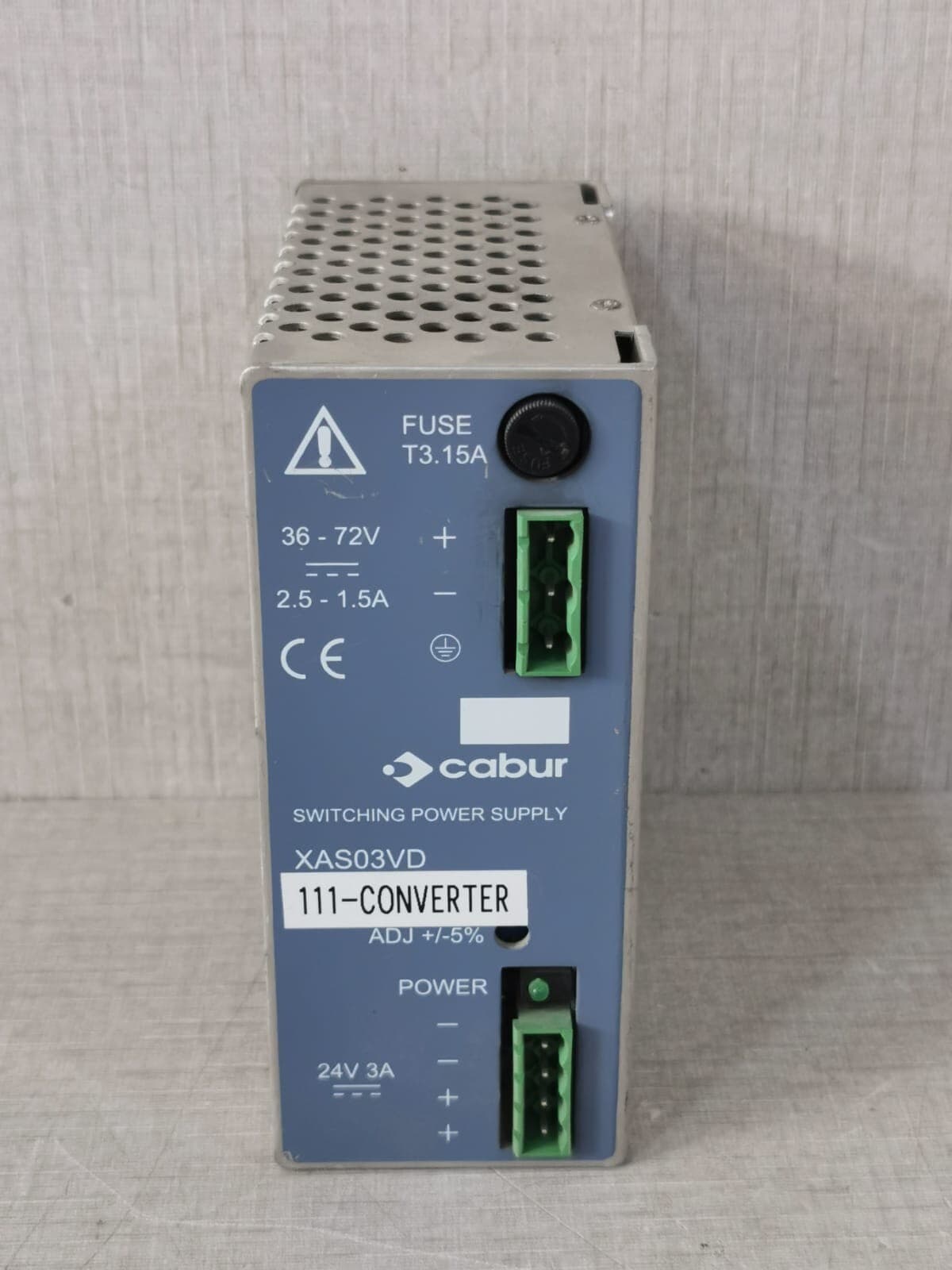 CABUR XAS03VD SWITCHING POWER SUPPLY