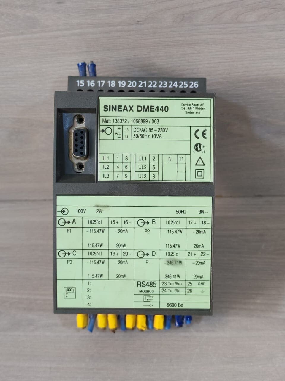 SINEAX DME440 Programmable Transducers DME440 Camille Bauer AG