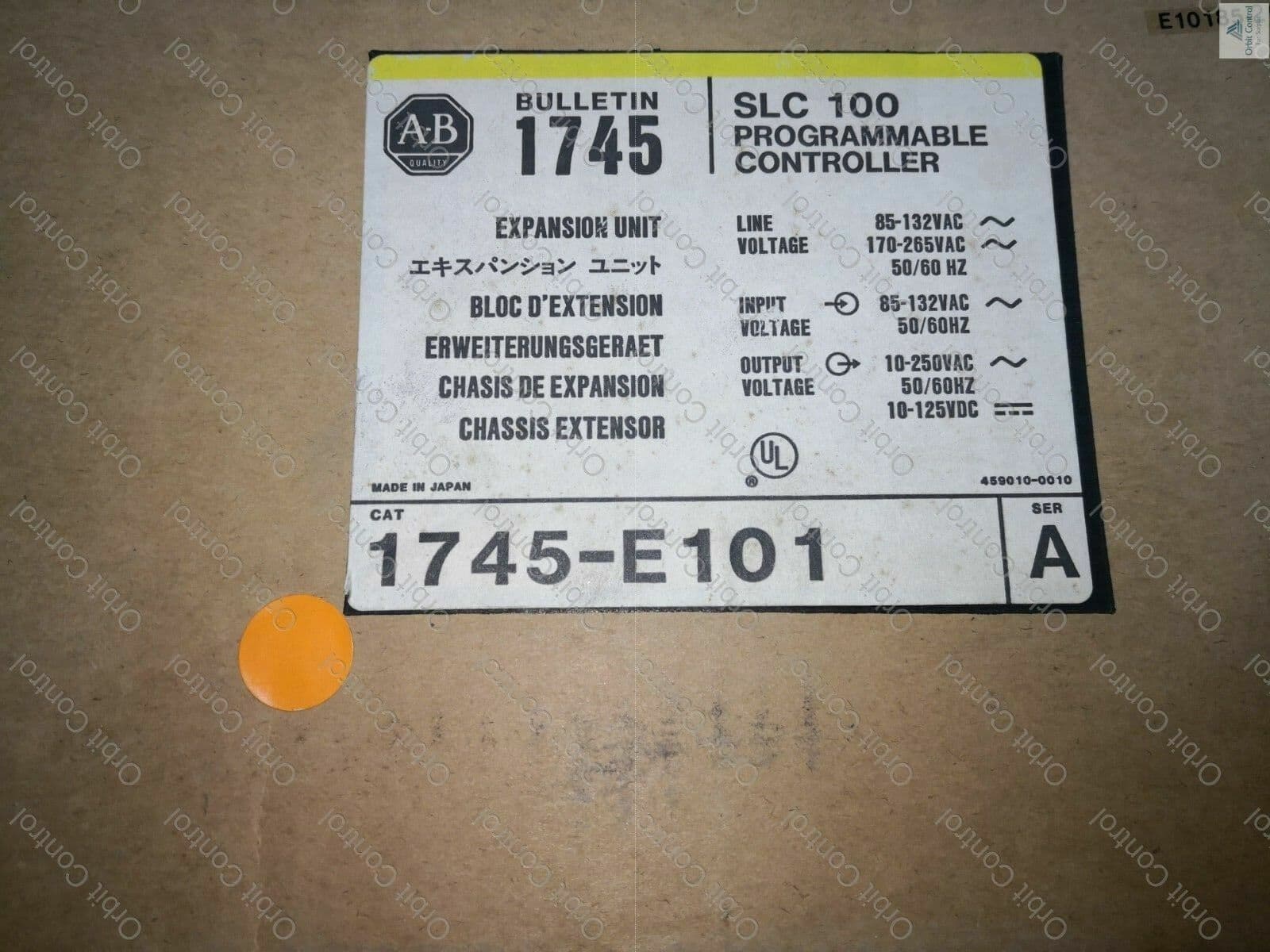 ALLEN-BRADLEY 1745-E101 Ser B SLC 100 Programmable Controller Expansion Unit