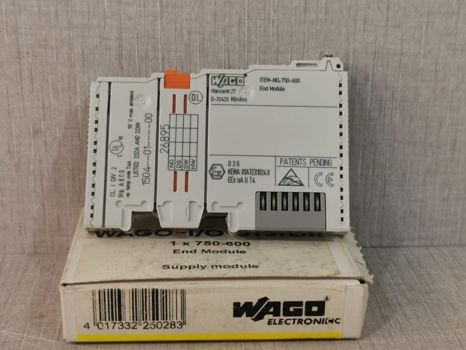 WAGO 750-600 BUS END TERMINAL MODULE - Only Box