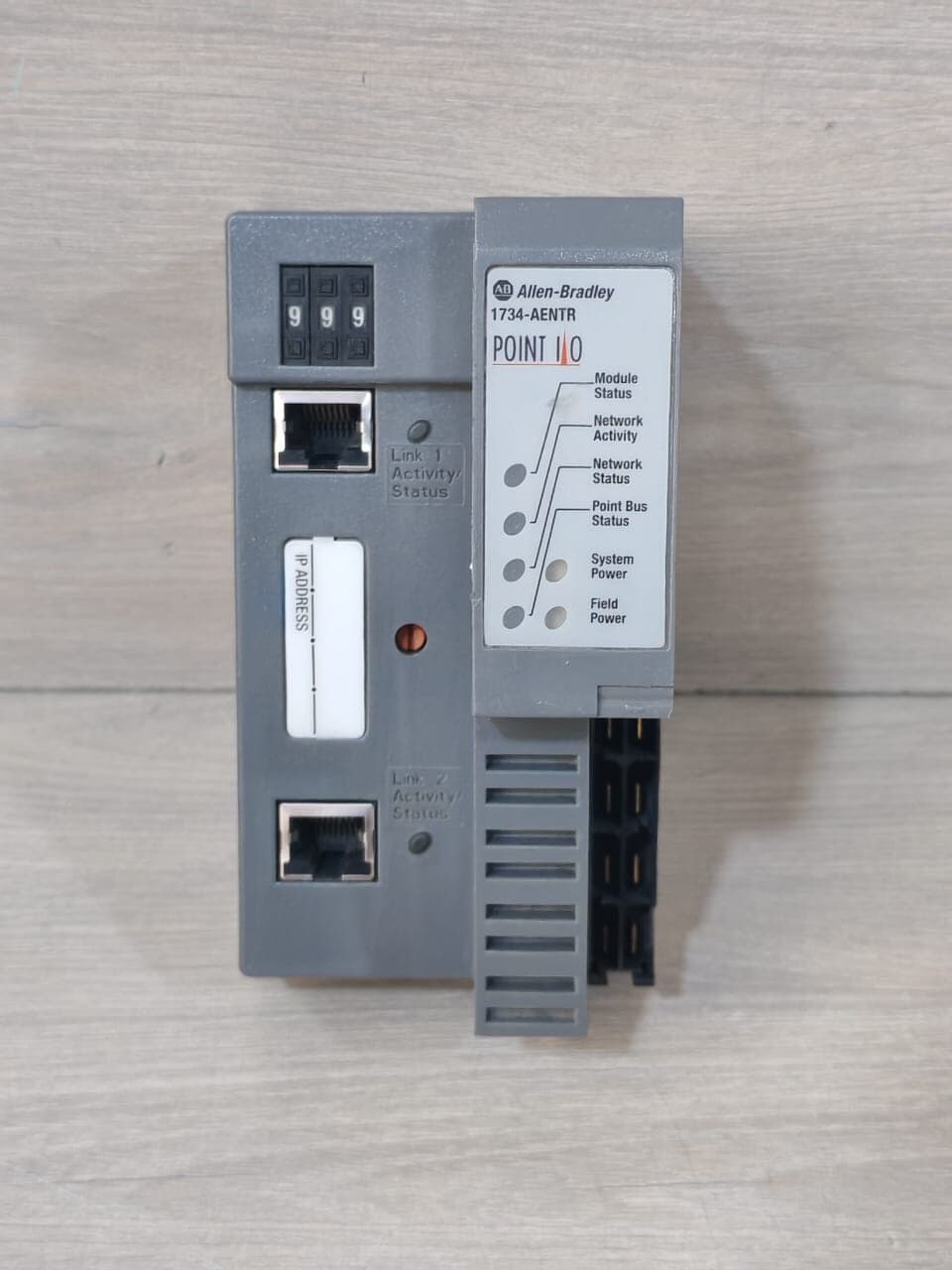 ALLEN-BRADLEY 1734-AENTR SER.C FW:7.011 ETHERNET ADAPTER MODULE- W/ BROKEN PART