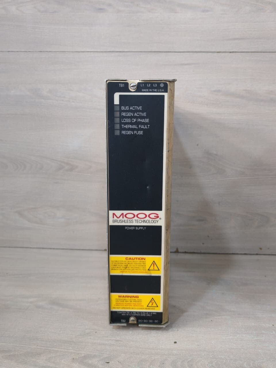 MOOG 150-E503 250 VAC BRUSHLESS TECHNOLOGY POWER SUPPLY