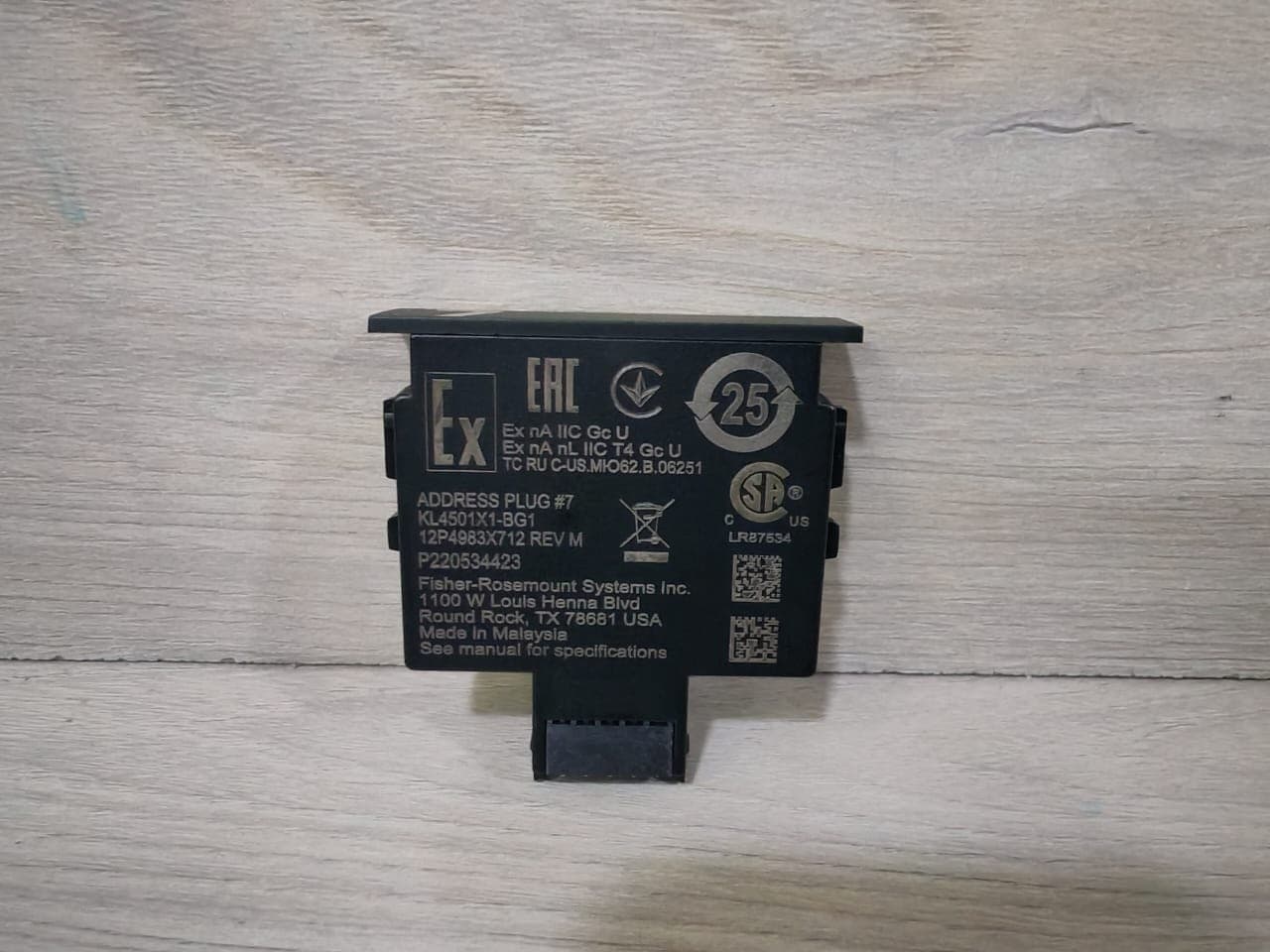 FISHER ROSEMOUNT KL4501X1-BG1 ADDRESS Plug No.7 12P4983X712 REV. M