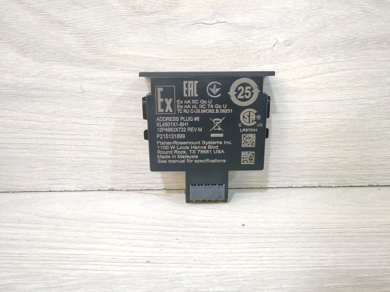FISHER ROSEMOUNT KL4501X1-BH1 ADDRESS Plug No.8 12P4983X722 REV. M