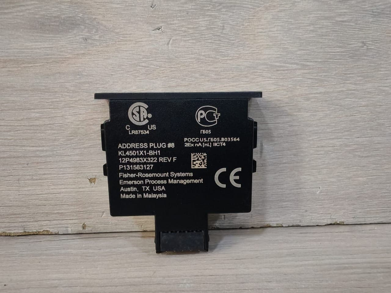FISHER ROSEMOUNT KL4501X1-BH1 ADDRESS Plug No.8 12P4983X322 REV. F