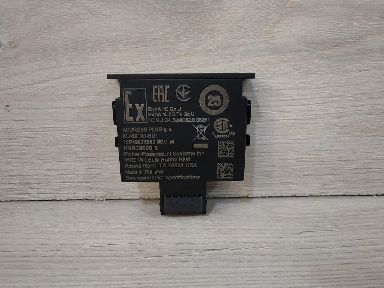 FISHER ROSEMOUNT KL4501X1-BD1 ADDRESS Plug No.4 12P4983X682 REV. M