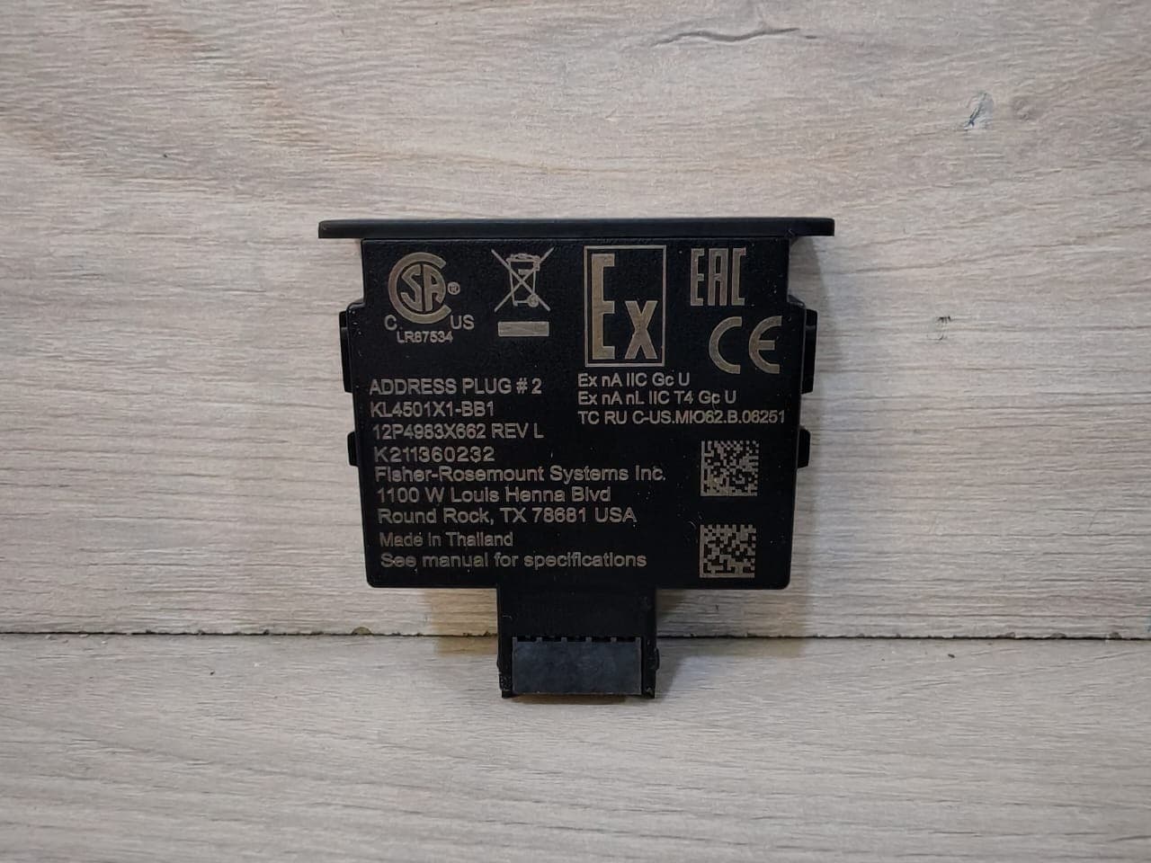 FISHER ROSEMOUNT KL4501X1-BB1 ADDRESS Plug No.2 12P4983X662 REV. L
