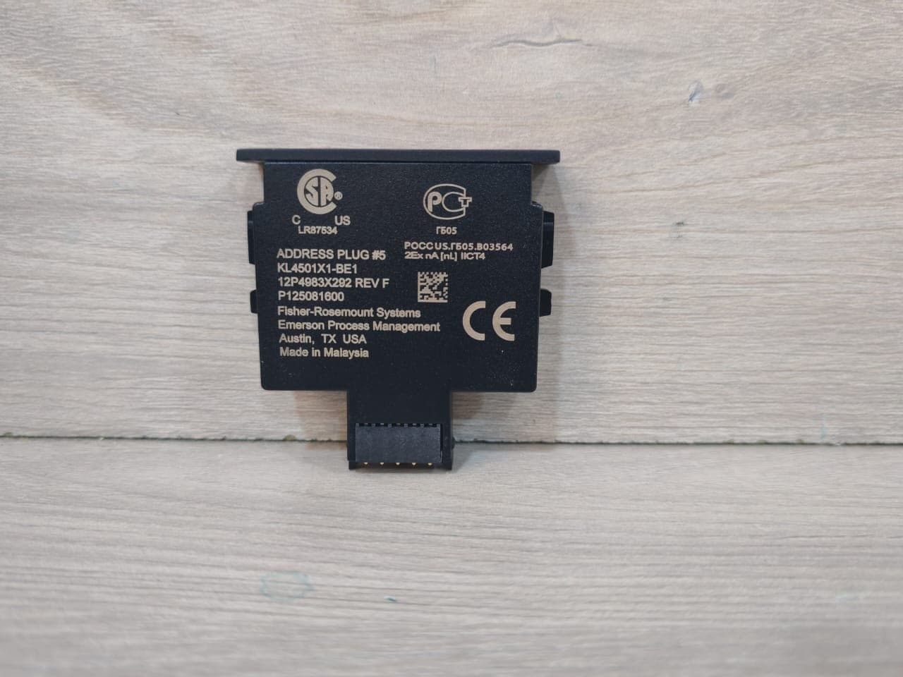 FISHER ROSEMOUNT KL4501X1-BE1 ADDRESS Plug No.5 12P4983X292 REV. F