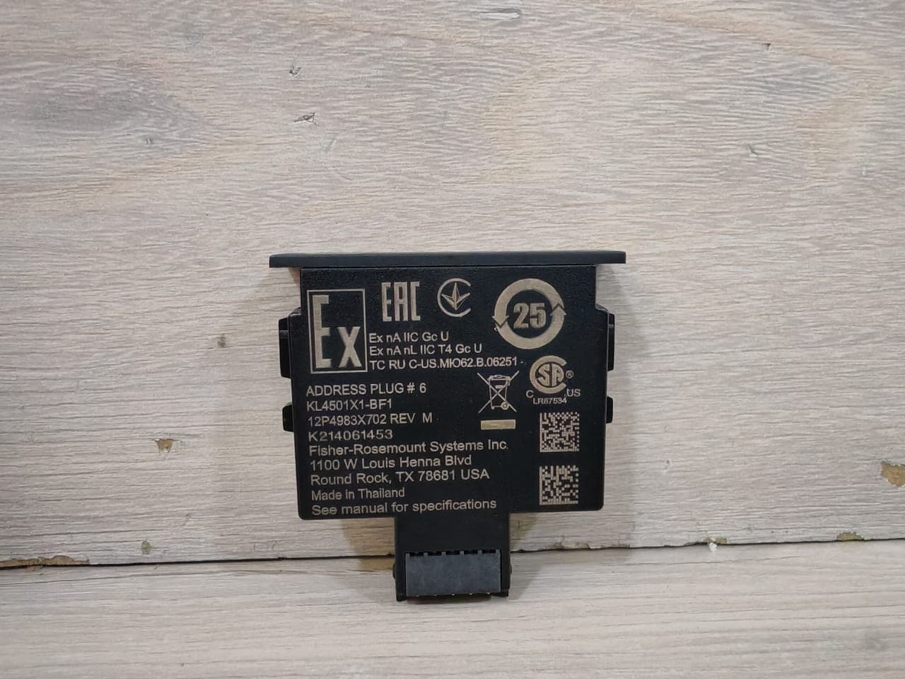 FISHER ROSEMOUNT KL4501X1-BF1 ADDRESS Plug No.6 12P4983X702 REV. M