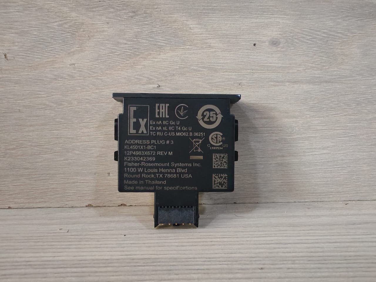 FISHER ROSEMOUNT KL4501X1-BC1 ADDRESS Plug No.3 12P4983X672 REV. M