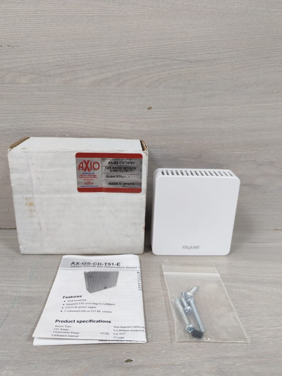 Axio AX-GS-CD-T51EV CO2 Room Sensor,0-10V