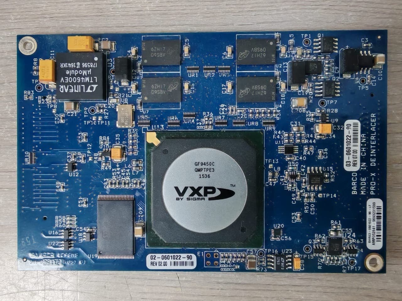BARCO 03-0601022-90 / 02-0601022-90 / 04-0601022-90 PRO-X DEINTERLACER PCB