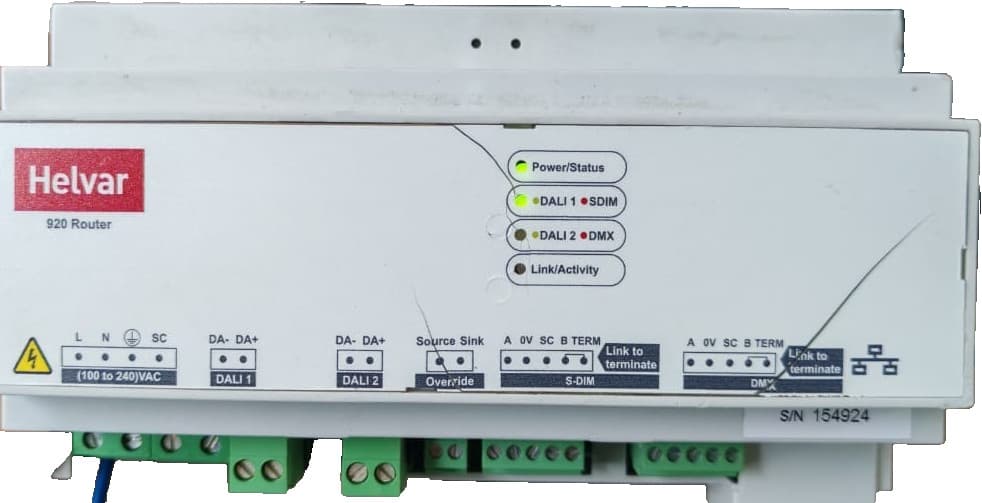 Helvar 920 Imagine Router with SDIM & DMX SW V5.4.0 REV.35