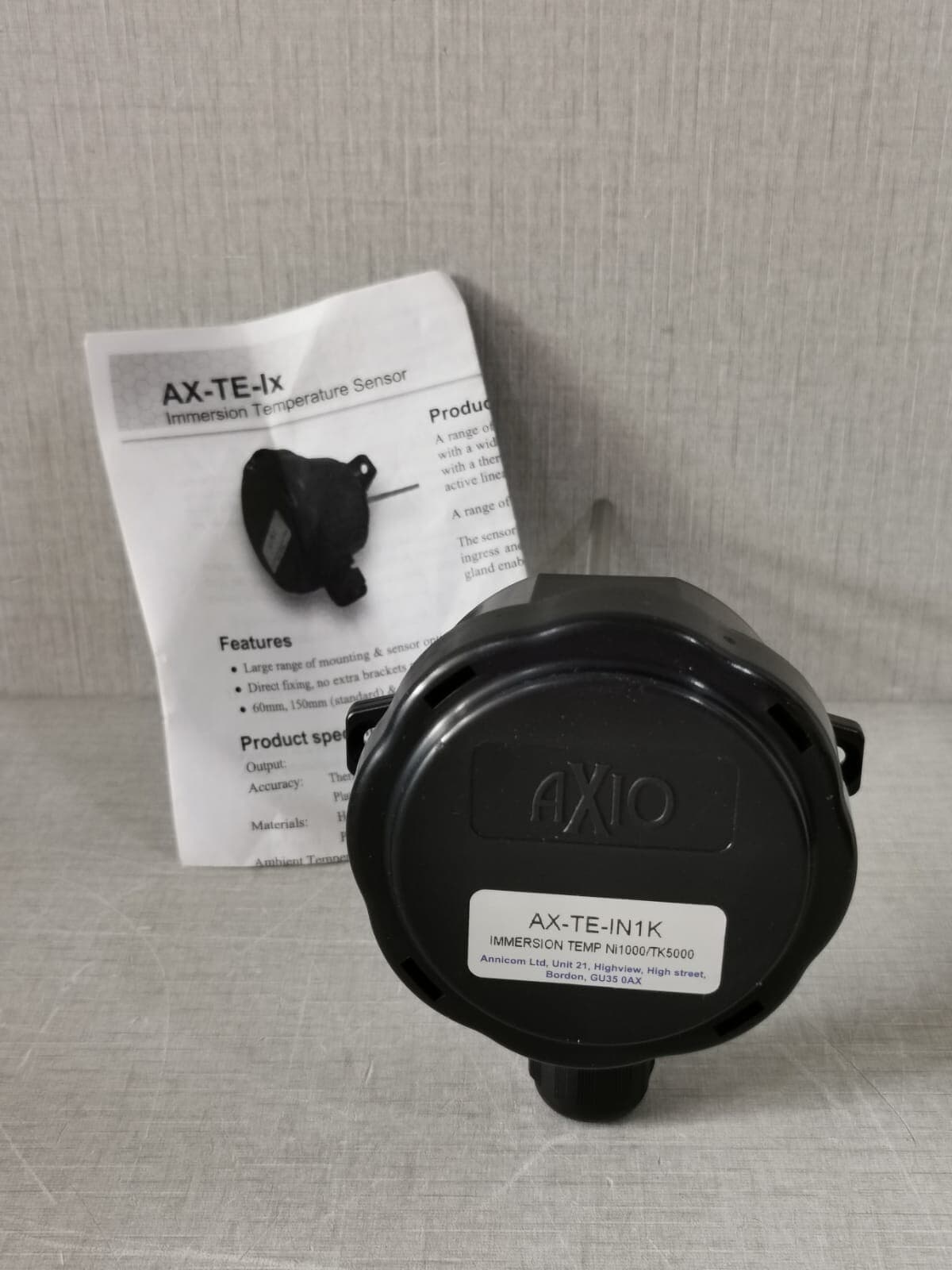 AXIO AX-TE-IN1K IMMERSION TEMPERATURE SENSOR NI1000/TK5000