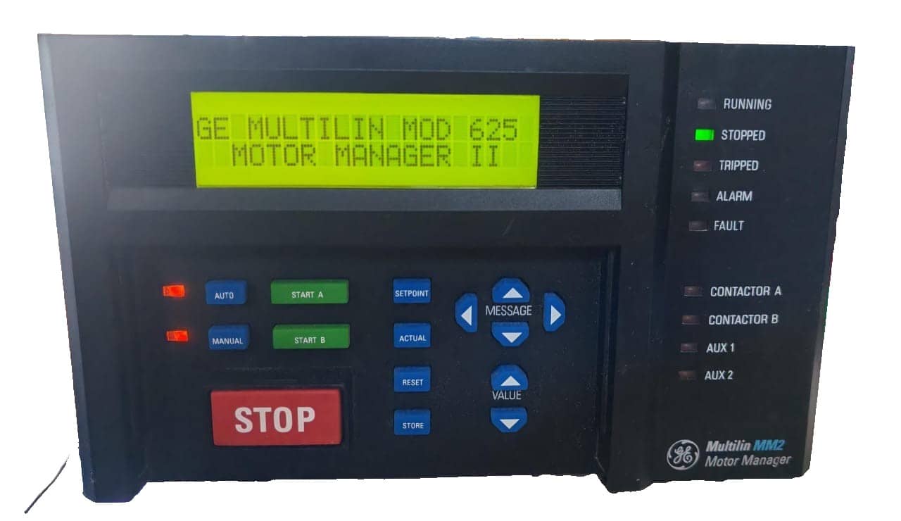 GE MM2 MMII-PD-1-2-240 F/W:60E496C4.000 MOTOR MANAGER 240 VAC
