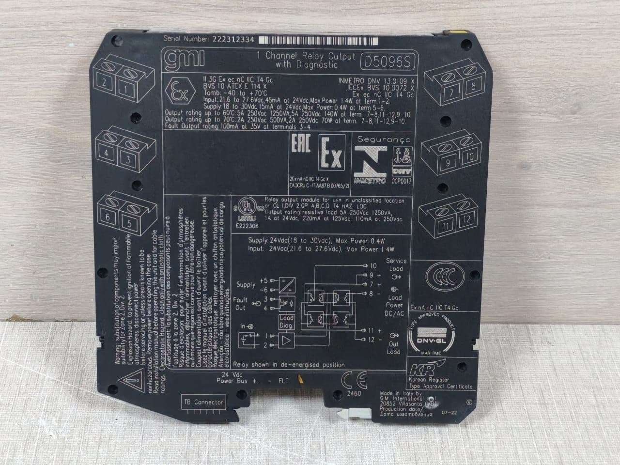 GMI D5096S 1-Channel Relay Output with Diagnostic