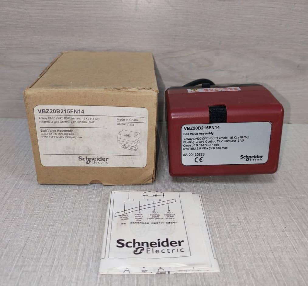 Schneider Electric VBZ20B215FN14 Ball Valve Assembly 2-Way DN20(3/4") BSP Female