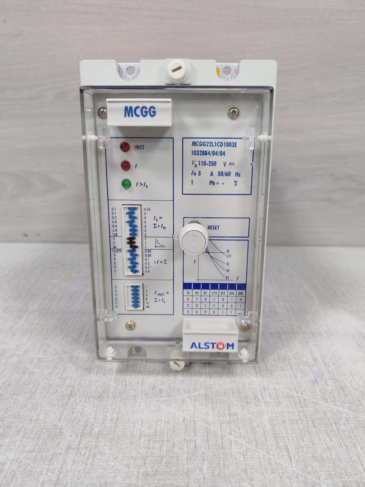 Alstom MCGG MCGG22L1CD1003E 1032884/04/04 Overcurrent Relay 100 250V