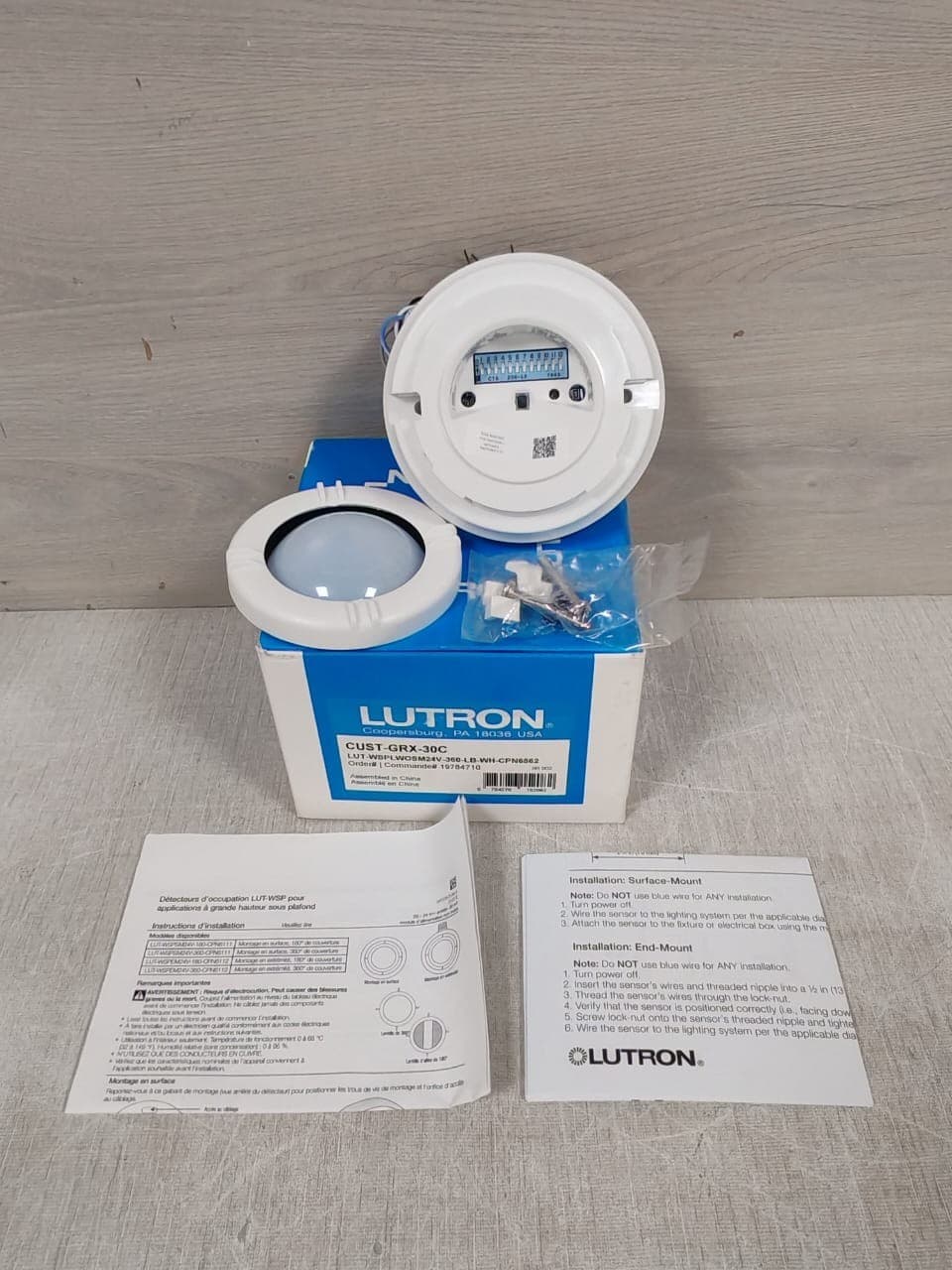 LUTRON CUST-GRX-30C LUT-WSPLWOSM24V-360-LB-WH-CPN6562