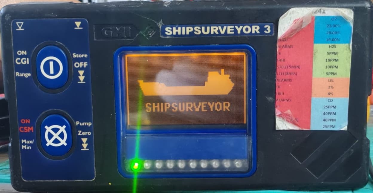 GMI SHIPSURVEYOR 3 S-3 VER.1-16 PORTABLE GAS DETECTOR- NEED CALIBRATION