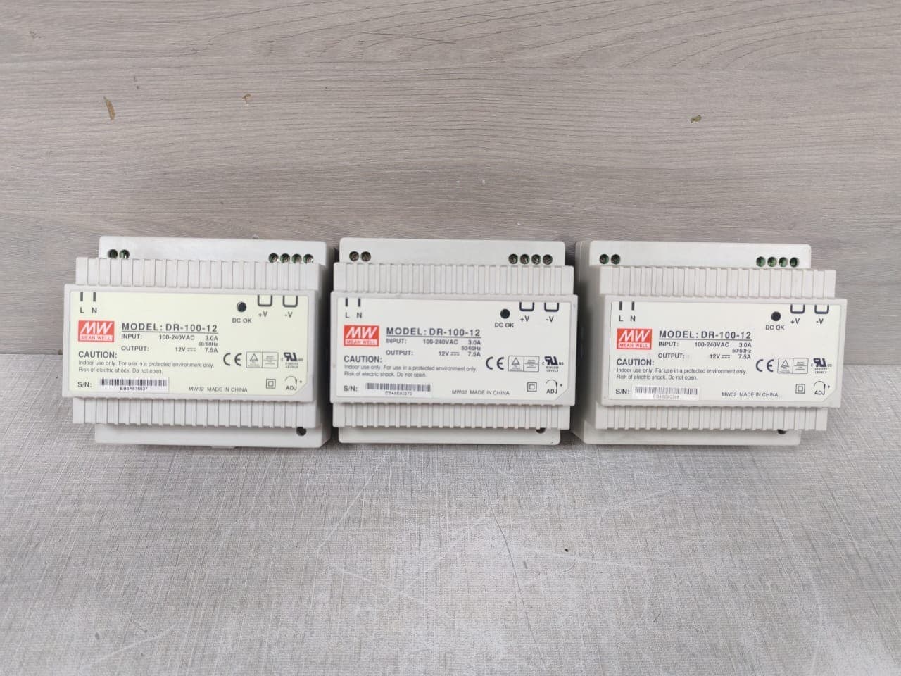 MEANWELL DR-100-12 POWER SUPPLY 100-240VAC