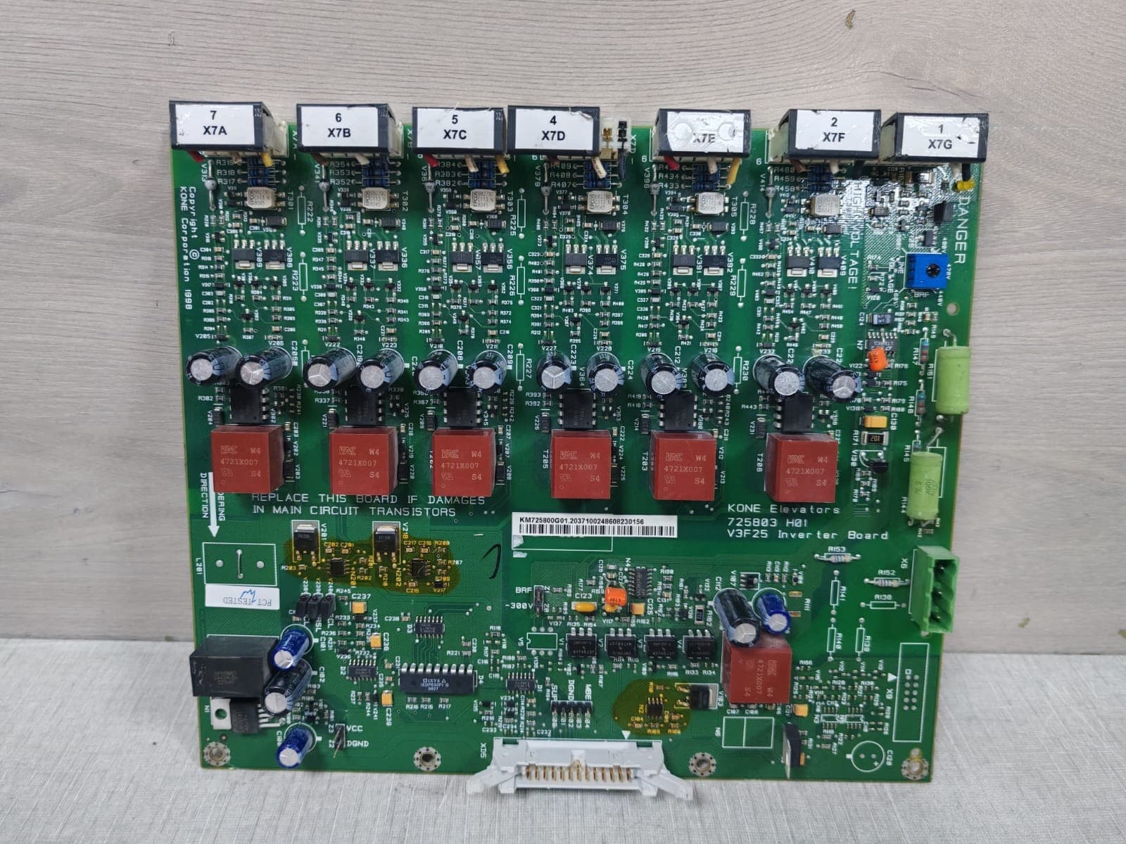 KONE 725803 H01 V3F25 Inverter Board KM725800G01