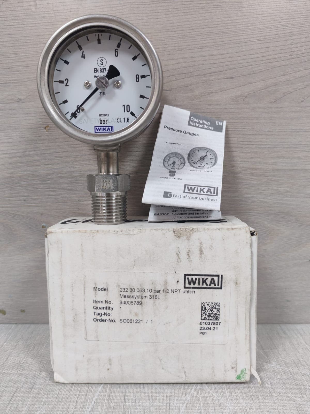 WIKA 232.30.063 Pressure Gauge
