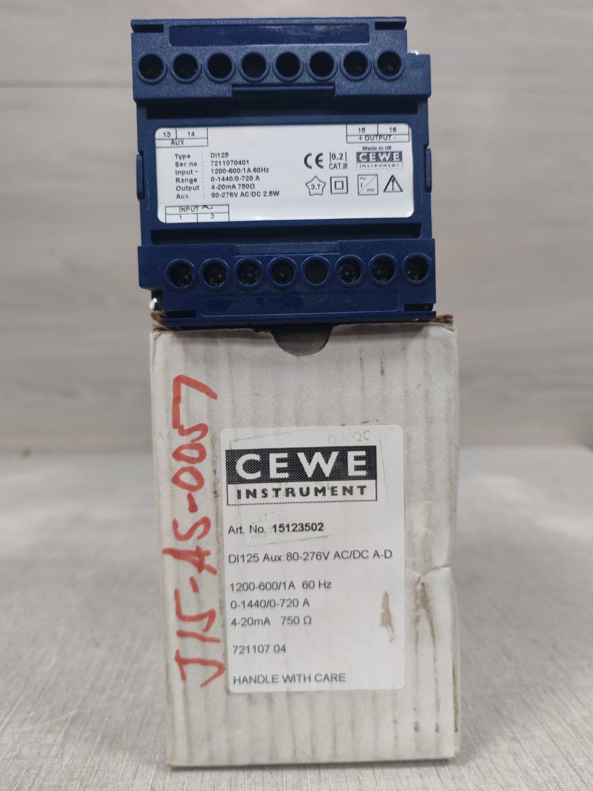 CEWE DI125 Transducer Range 0-1440 / 0 -720 A
