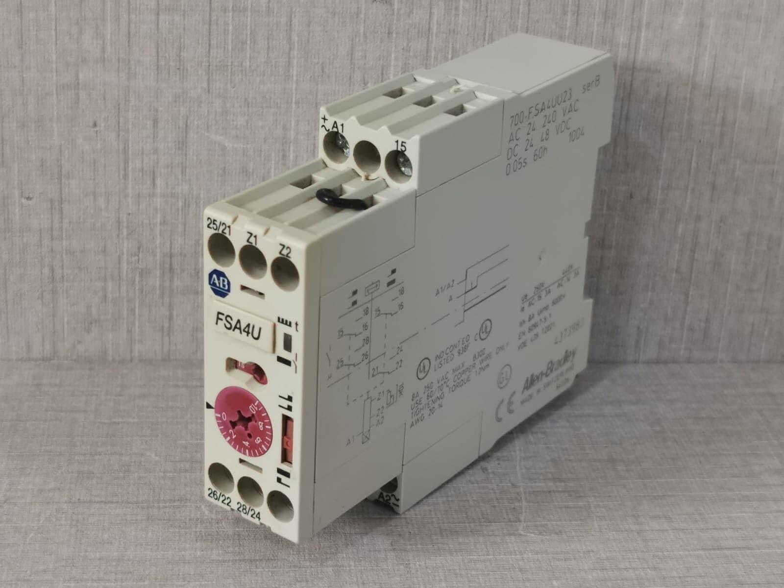 ALLEN-BRADLEY 700-FSA4UU23 ser B TIMING RELAY