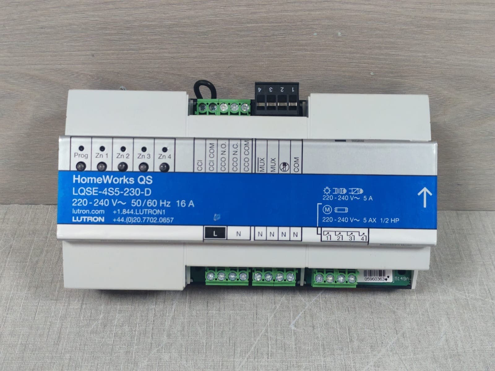 LUTRON LQSE-4S5-230-D HOMEWORKS QS SWITCHING POWER MODULE 220-240V