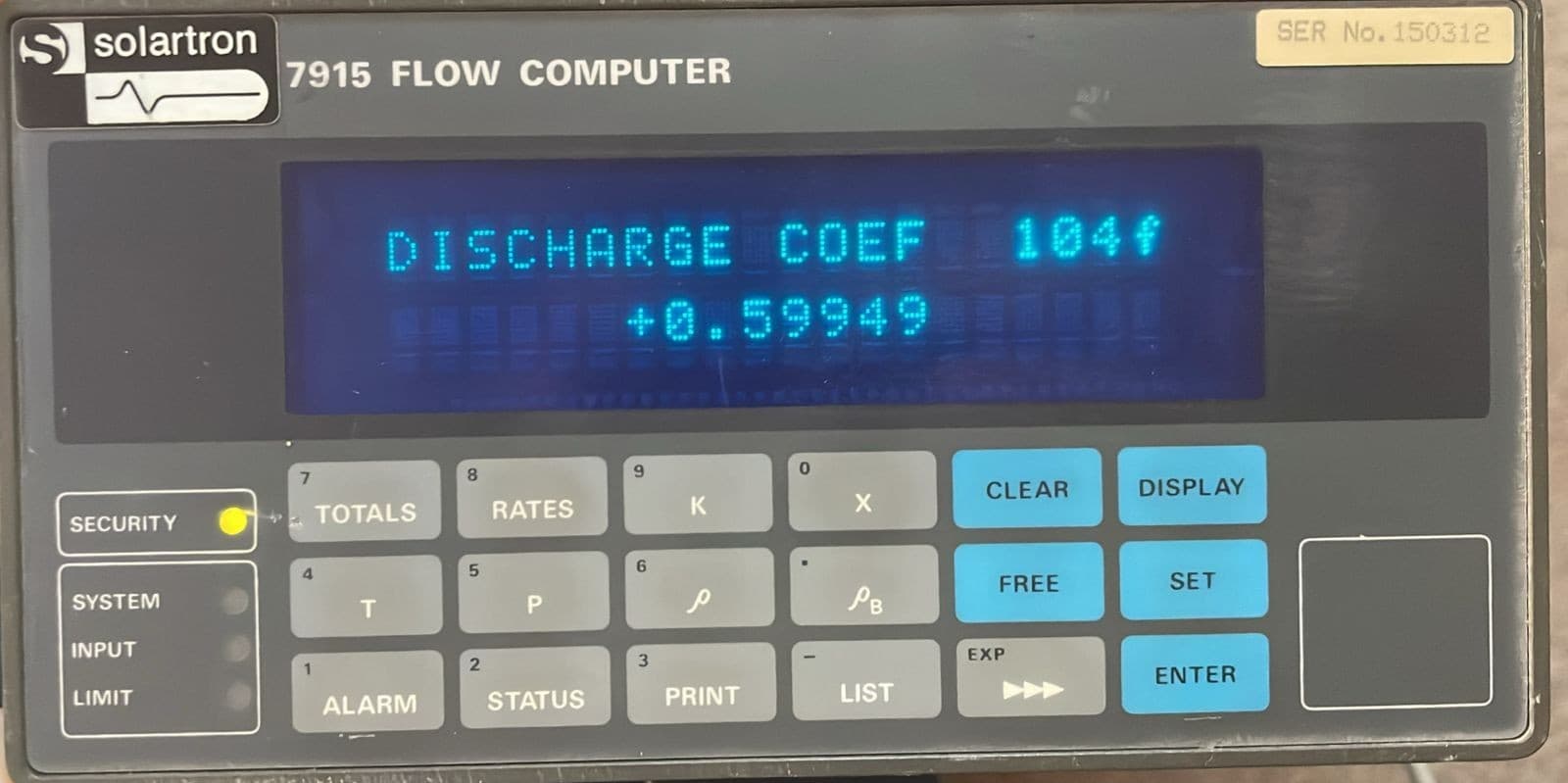 SOLARTRON 7915/7915AB VER.110AB V2.8 FLOW COMPUTER - TRIED & TESTED