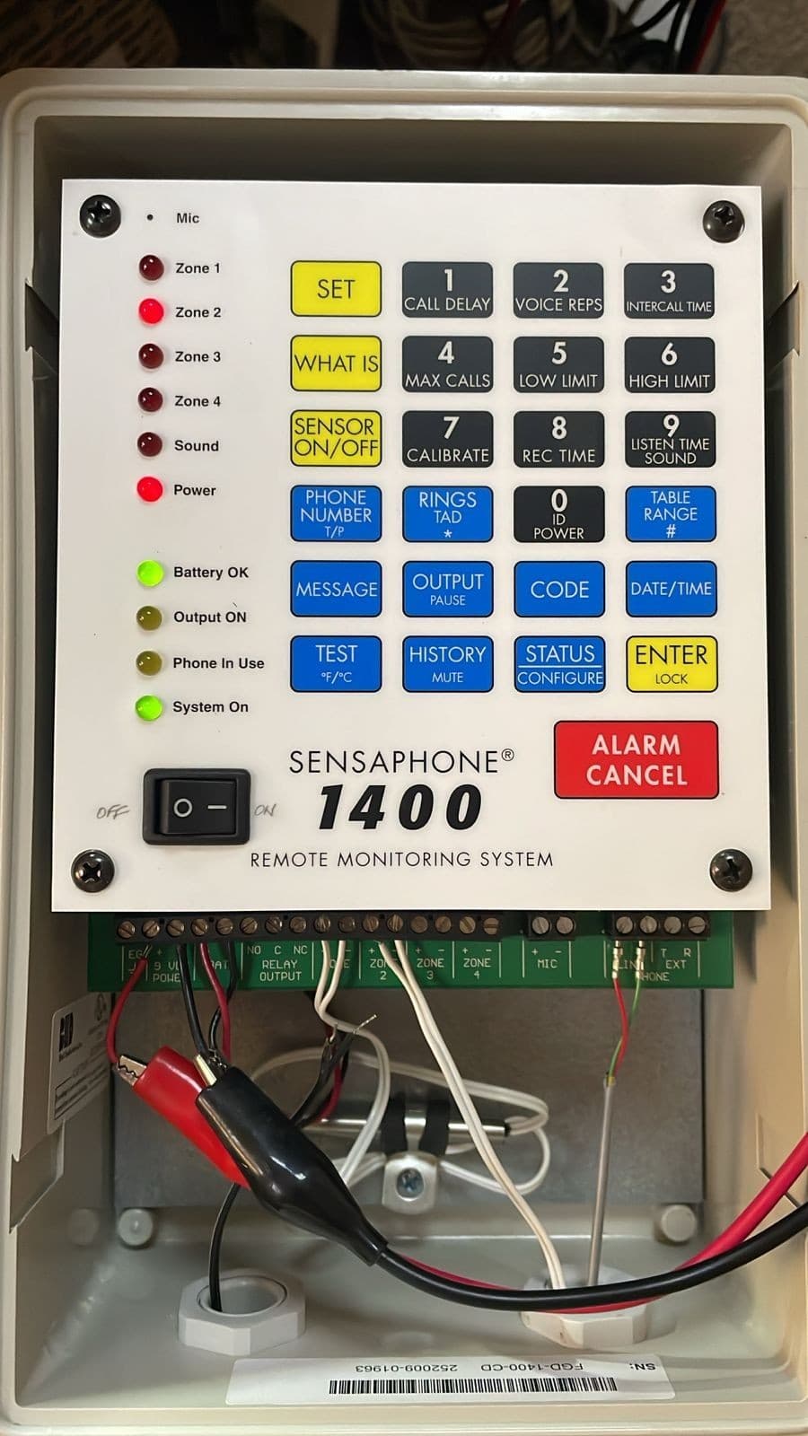 SENSAPHONE 1400 FGD-1400 REMOTE MONITORING SYSTEM-TRIED & TESTED