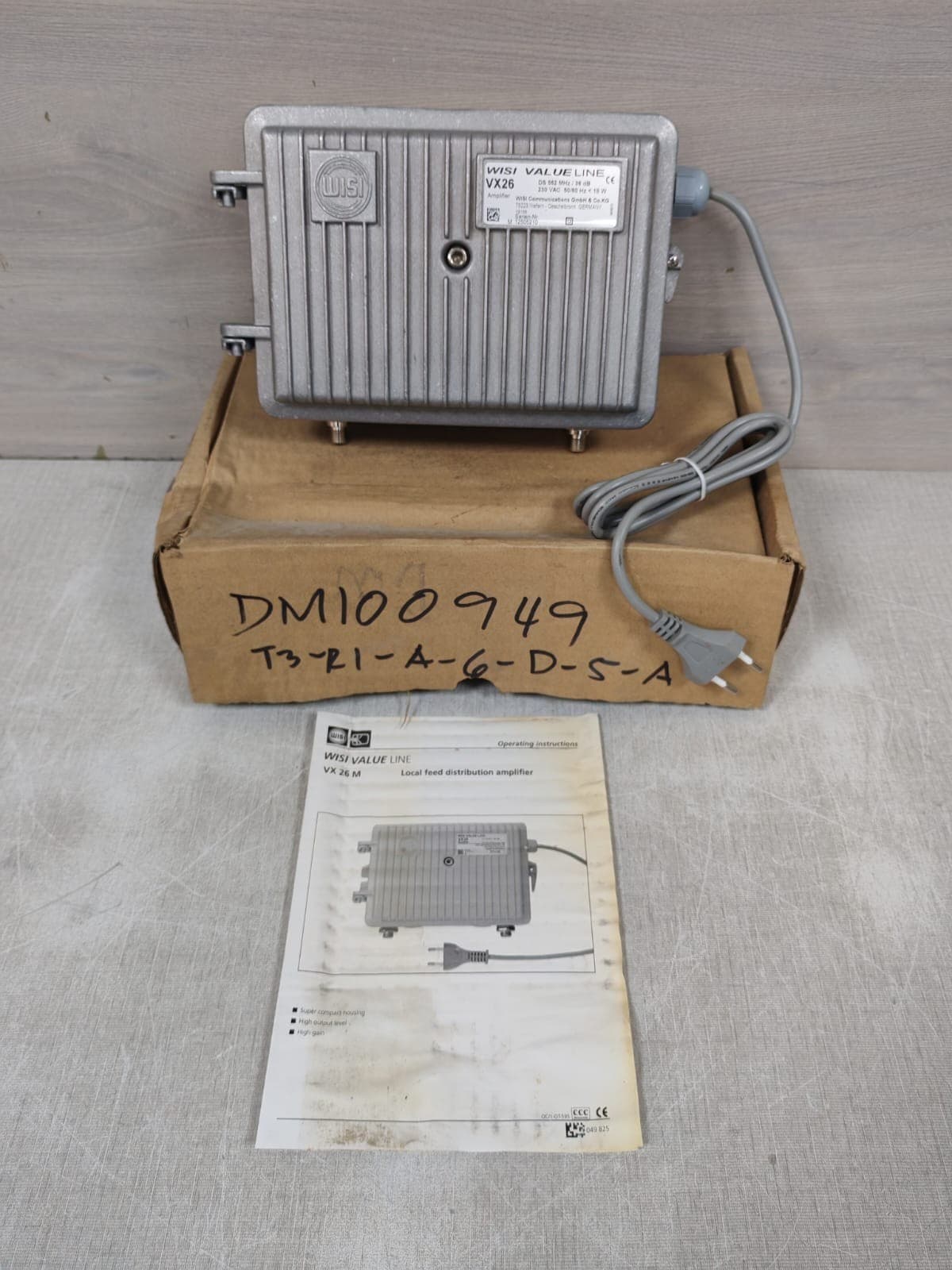 WISI COMMUNICATIONS VALUE LINE VX26 DISTRIBUTION AMPLIFIER