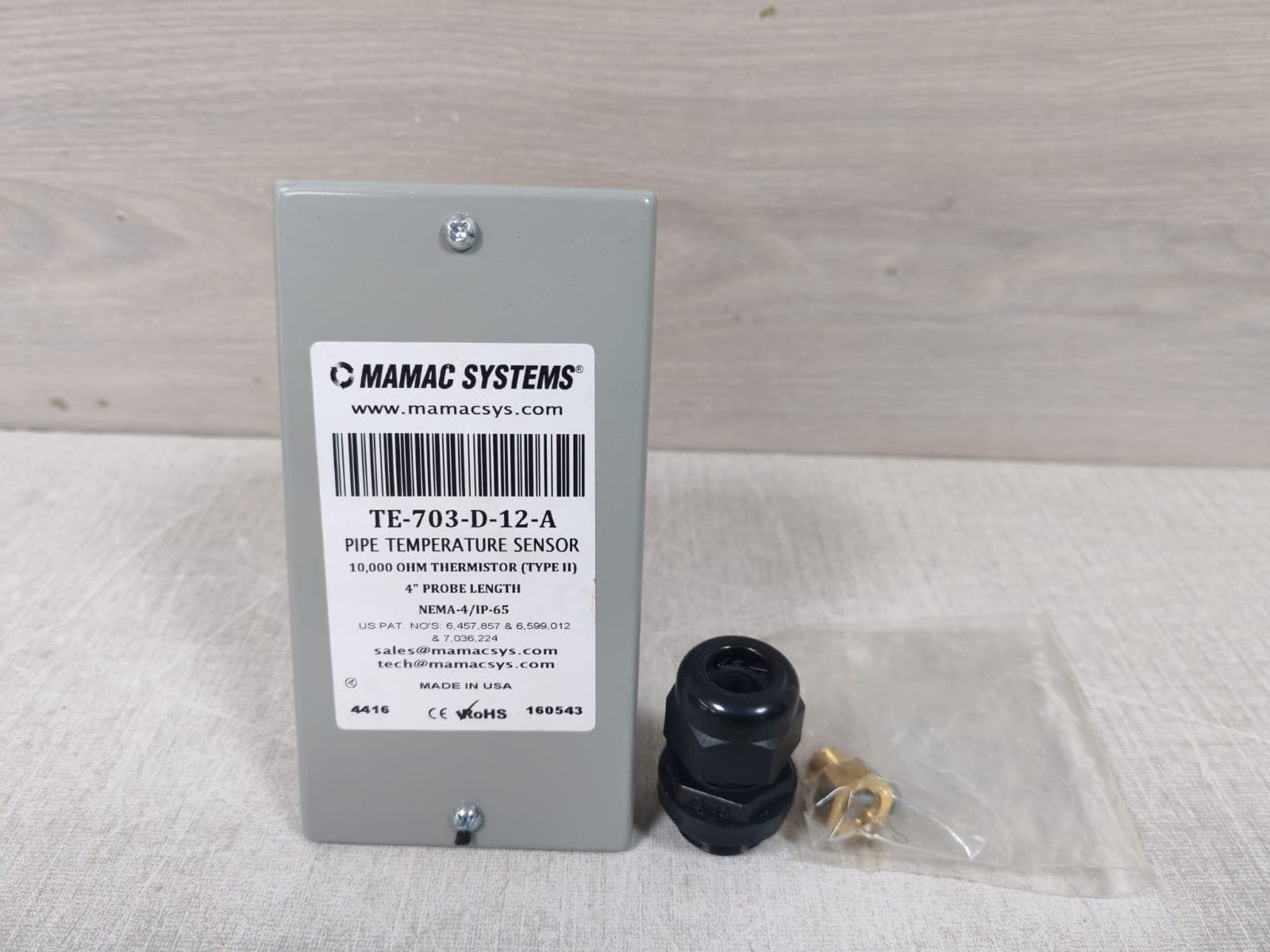 MAMAC SYSTEMS TE-703-D-12-A PIPE TEMPERATURE SENSOR