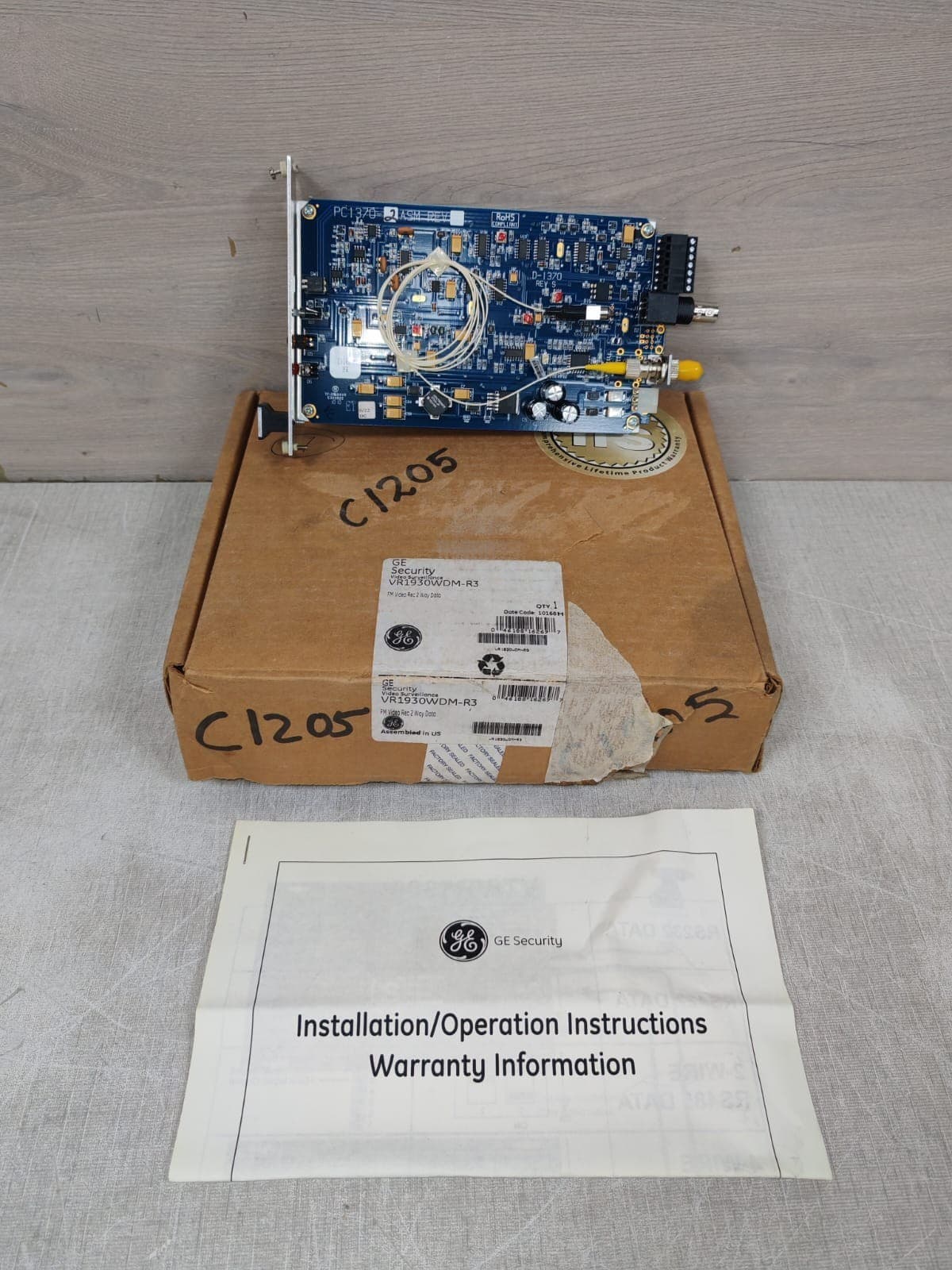 GE IFS VR1930WDM VIDEO REC + DATA XTMCR PC1370-2 ASM