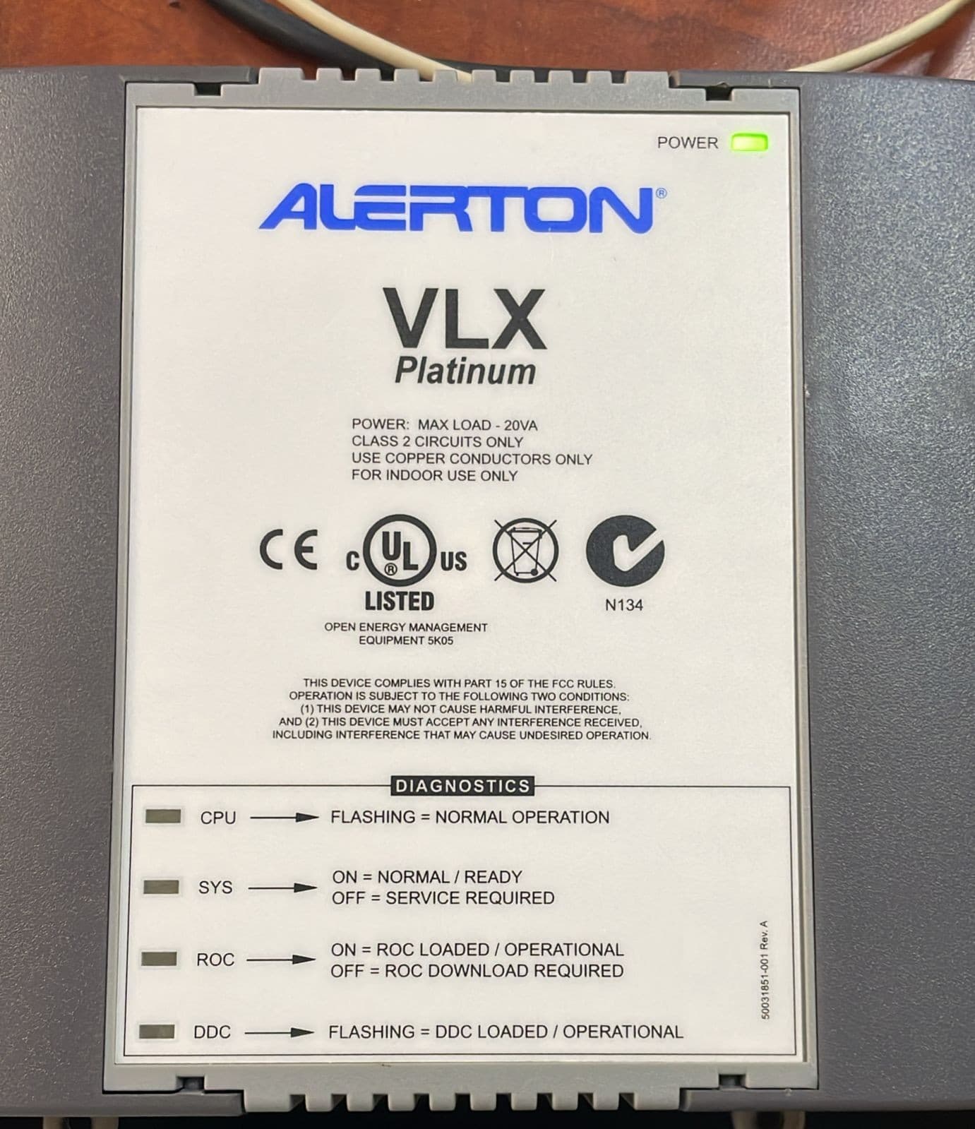 ALERTON VLX PLATINUM MANAGEMENTLEVEL FIELD CONTROLLER