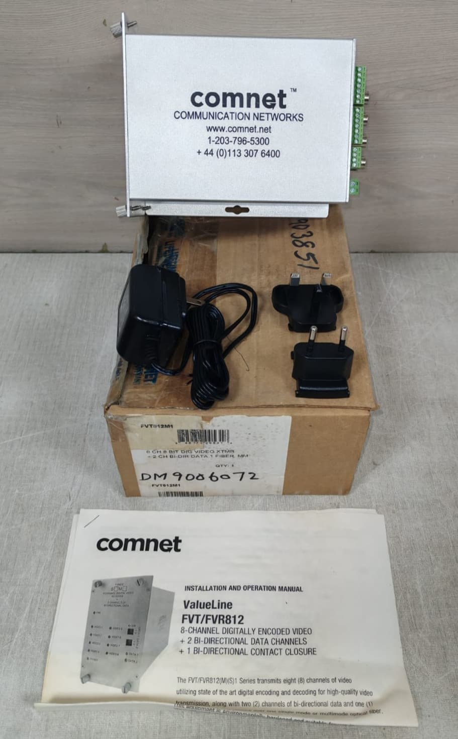 COMNET FVT812/FVT812M1 8-CHANNEL DIGITAL VIDEO TRANSMITTER
