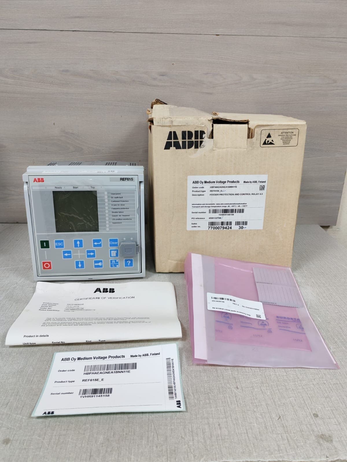 ABB REF615E_E HBFHAEAGNEA1BNN11E FEEEDER PROTECTION AND CONTROL RELAY 4.0