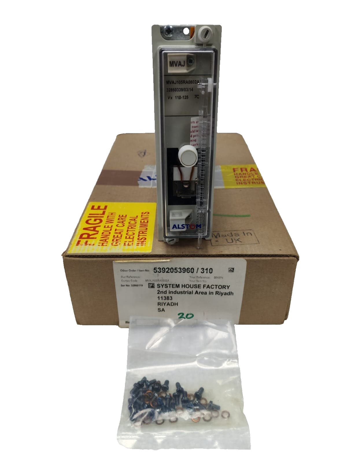 ALSTOM MVAJ105RA0802A PROTECTION RELAY