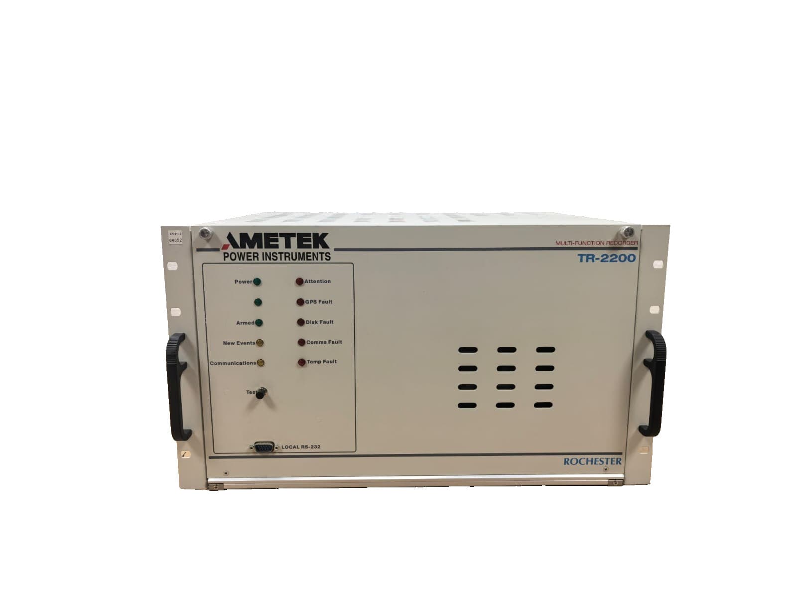 AMETEK TR-2200/TR2216 MULTI-FUNCTION RECORDER/TRANSIENT RECORDER