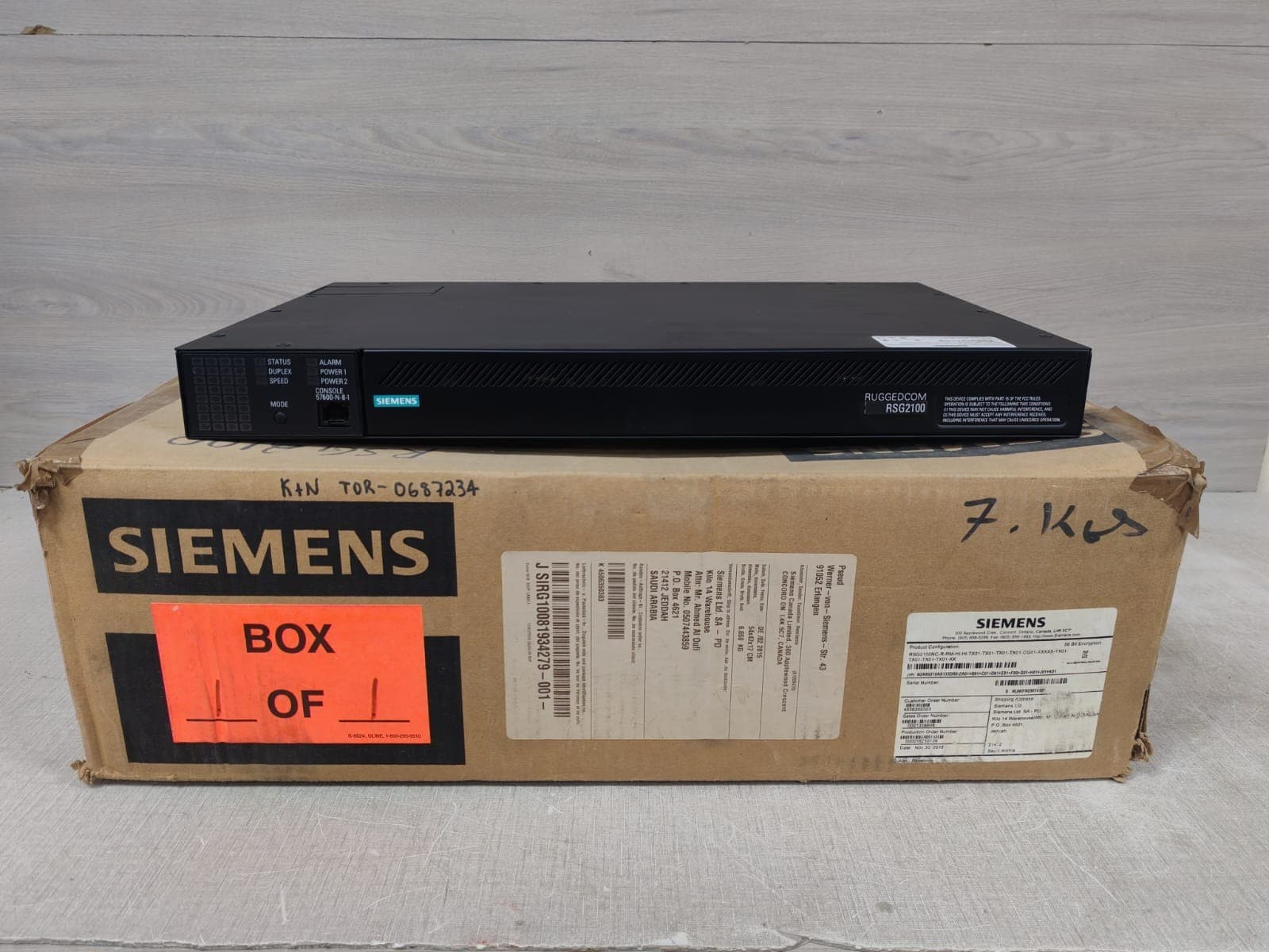 SIEMENS RUGGEDCOM RSG2100NC 56BIT ENCRYPTION ETHERNET SWITCH