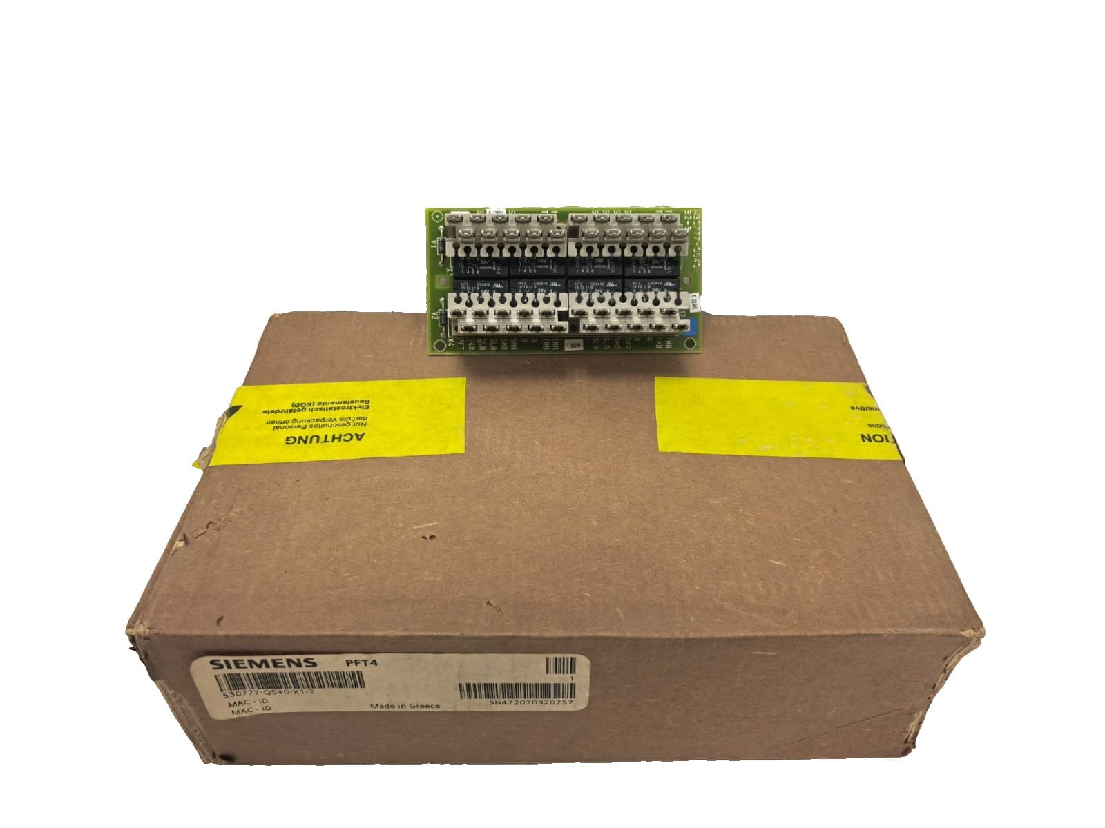 SIEMENS PFT4 S30777-Q540-X1-2 RELAY MODULE