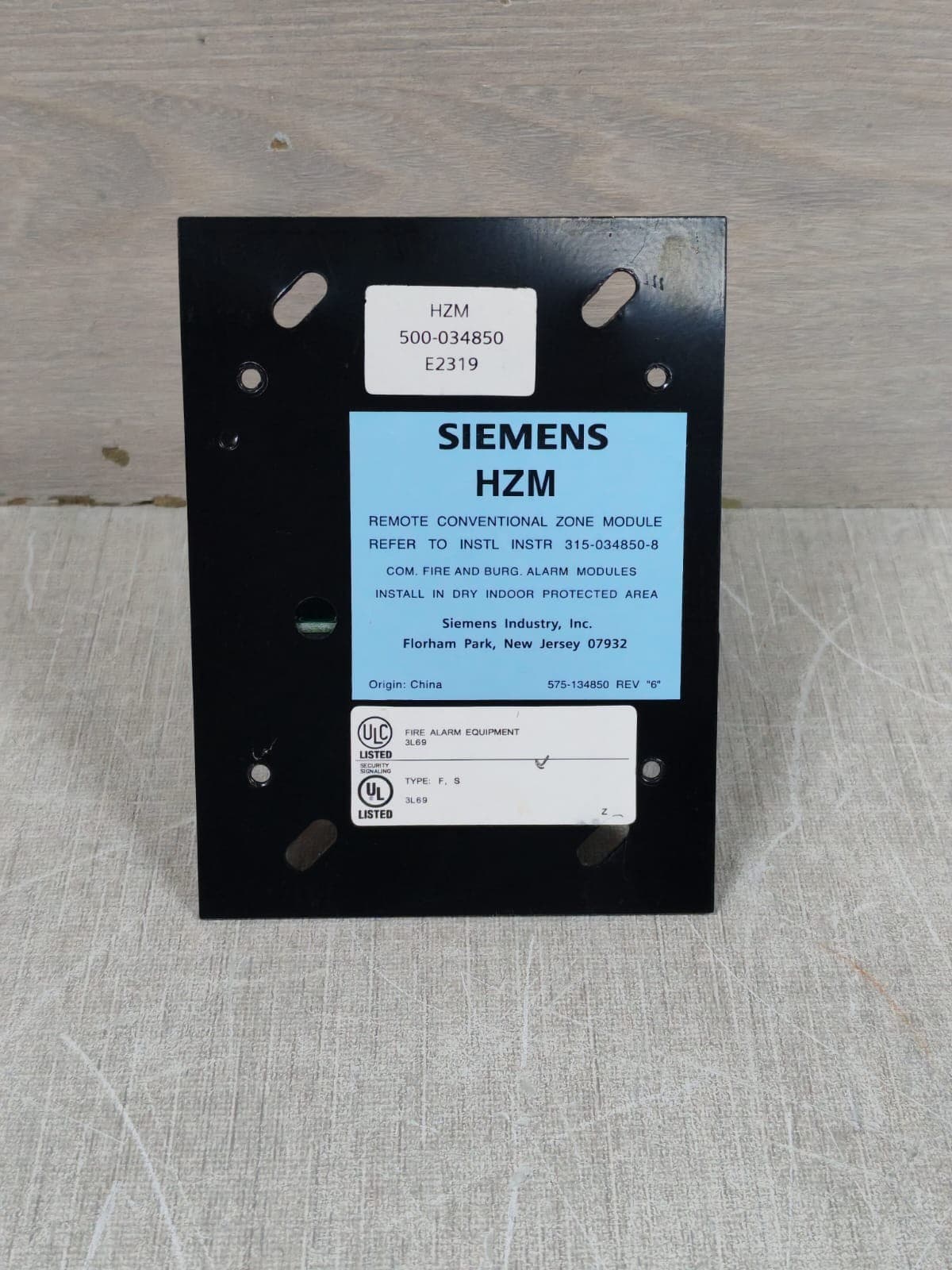 SIEMENS HZM 500-034850 CONVENTIONAL ZONE MODULE -W/O FRONT COVER