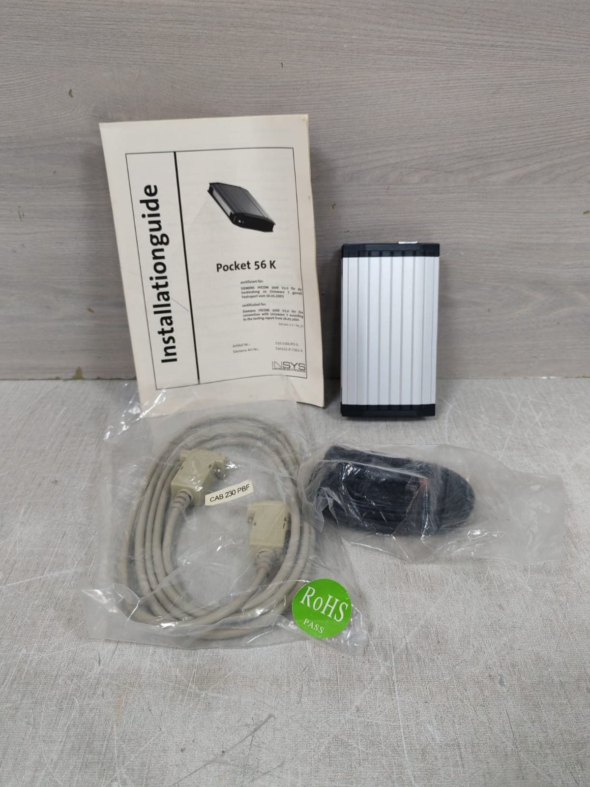 SIEMENS / INSYS MICROELECTRONICS POCKET MODEM 56K 3.0 S30122-X7362-X