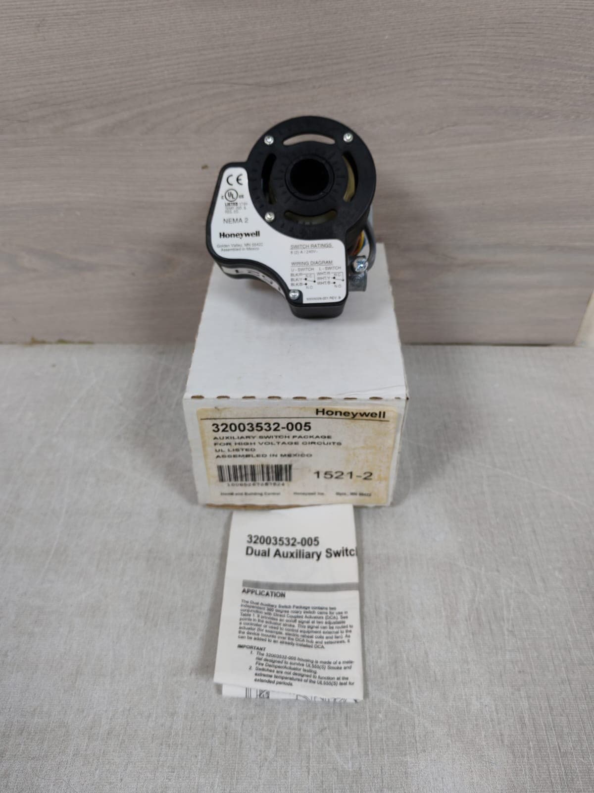 HONEYWELL 32003532-005 AUXILIARY SWITCH PACKAGE FOR HIGH VOLTAGE CIRCUIT