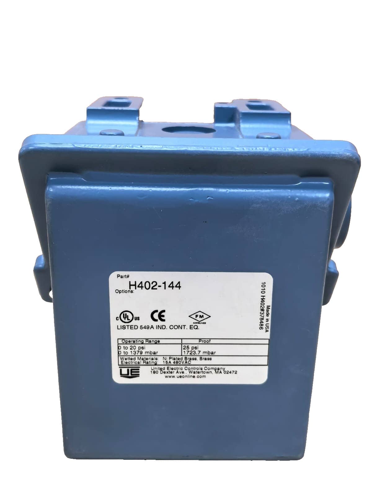 ED ELECTRIC H402-144 PRESSURE SWITCHES 0 TO 20 PSI